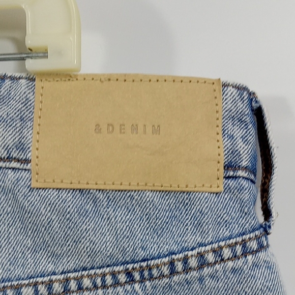 H&M &Denim Frayed Hem Mini-Skirt Size L NWT - Picture 6 of 10